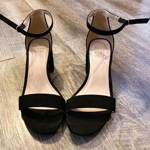 A New Day Block Suede Heels